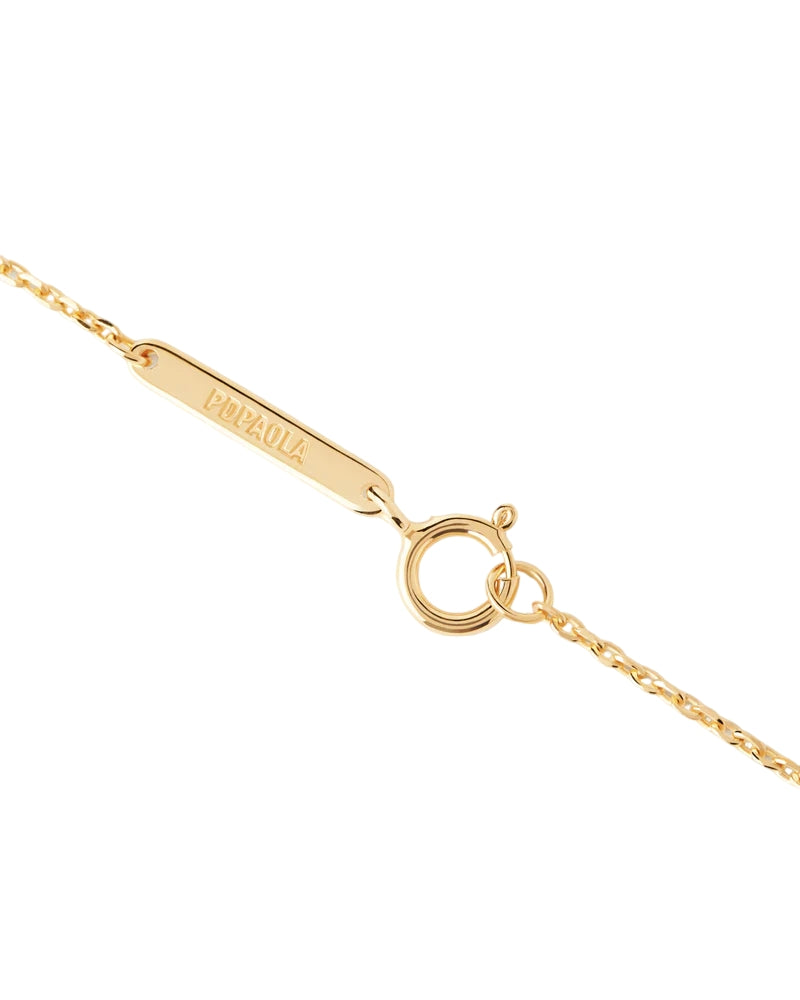 Collana Donna PDPaola Argento 925 Dorato Goccia Zirconi Bianchi CO01-973-U